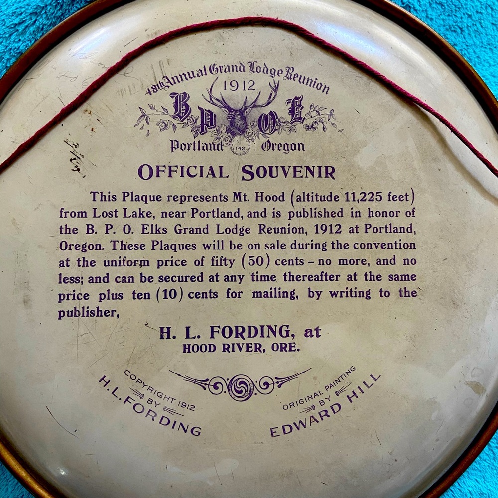 ELKS antique plate